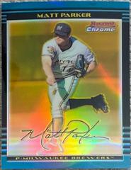 Matt Parker [Gold Refractor] #320 Baseball Cards 2002 Bowman Chrome Gold Prices