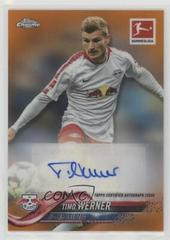 Timo Werner [Autograph Orange Refractor] Soccer Cards 2018 Topps Chrome Bundesliga Prices