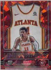 Trae Young [Red Cracked Ice] #12 Basketball Cards 2022 Panini Contenders Optic Uniformity Prices