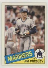Jim Presley #92T Baseball Cards 1985 Topps Traded Prices