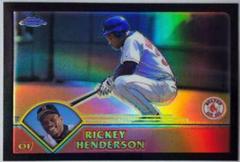 Rickey Henderson [Black Refractor] Baseball Cards 2003 Topps Chrome Prices