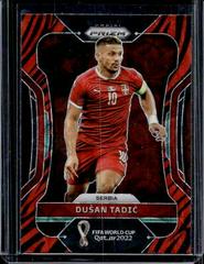 Dusan Tadic [Choice Tiger Stripe] Soccer Cards 2022 Panini Prizm World Cup Prices