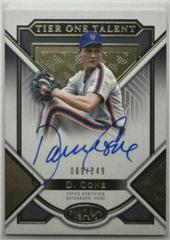 David Cone #T1TA-DC Baseball Cards 2023 Topps Tier One Talent Autographs Prices