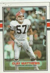Clay Matthews #143 Football Cards 1989 Topps Prices
