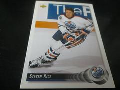 Steven Rice #98 Hockey Cards 1992 Upper Deck Prices