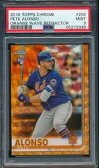 Pete Alonso [Orange Wave Refractor] #204 Baseball Cards 2019 Topps Chrome Prices