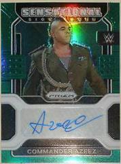 Commander Azeez [Green Prizm] Wrestling Cards 2022 Panini Prizm WWE Sensational Signatures Prices