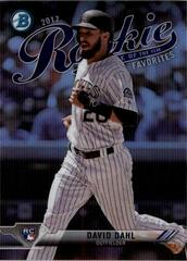David Dahl [Refractor] Baseball Cards 2017 Bowman Rookie of the Year Favorites Prices