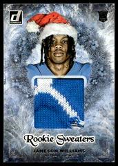 Jameson Williams Football Cards 2022 Panini Donruss Rookie Holiday Sweater Prices