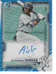 Alexander Vargas [Blue Refractor] #BMA-AVA Baseball Cards 2021 Bowman Chrome Mega Box Mojo Autographs Prices