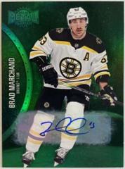 Brad Marchand [Green Autograph] #147 Hockey Cards 2021 Skybox Metal Universe Prices
