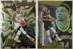 Giannis Antetokounmpo [Gold Prizm] #7 Basketball Cards 2021 Panini Select Turbo Charged Prices