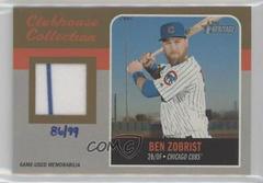 Ben Zobrist [Gold] Baseball Cards 2019 Topps Heritage Clubhouse Collection Relics Prices