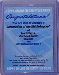 Ken Griffey Jr. #KIDA-KG19 Baseball Cards 2024 Topps Celebration of the Kid Autograph Prices