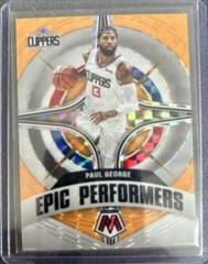 Paul George [Orange Fluorescent] #15 Basketball Cards 2021 Panini Mosaic Epic Performers Prices