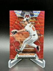 Jackson Holliday [Red Wave] Baseball Cards 2023 Panini Chronicles Mosaic Prices