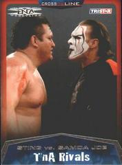Sting, Samoa Joe #95 Wrestling Cards 2008 TriStar TNA Cross the Line Prices