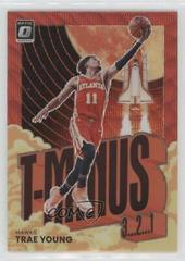 Trae Young [Red Wave] #13 Basketball Cards 2021 Panini Donruss Optic T Minus 3 2 1 Prices