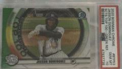 Jasson Dominguez [Green Refractor] Baseball Cards 2020 Bowman Chrome Scouts' Top 100 Prices