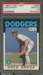 Greg Brock #368 Baseball Cards 1986 O Pee Chee Prices
