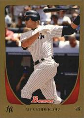 Alex Rodriguez [Gold] #170 Baseball Cards 2011 Bowman Prices
