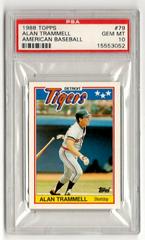 Alan Trammell #79 Baseball Cards 1988 Topps American Prices