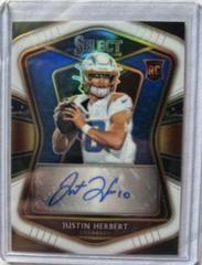 Justin Herbert [White Prizm] Football Cards 2020 Panini Select Rookie Signatures Prices
