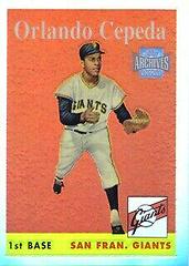 Orlando Cepeda [1958 Reprint] Baseball Cards 2001 Topps Archives Reserve Prices
