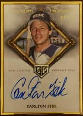 Carlton Fisk #HAFA-CF Baseball Cards 2023 Topps Gilded Collection Gold Framed Hall of Famers Autographs Prices