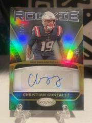 Christian Gonzalez [Red Etch] #RS-22 Football Cards 2023 Panini Certified Rookie Signatures Prices