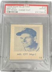 Mel Ott [No Team Hand Cut] Baseball Cards 1948 R346 Blue Tint Prices