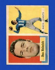 Don Heinrich #47 Football Cards 1957 Topps Prices