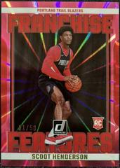 Scoot Henderson [Pink] #19 Basketball Cards 2023 Panini Donruss Franchise Features Prices