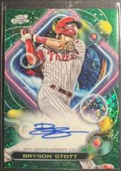 Bryson Stott [Green Space Dust] #CCA-BS Baseball Cards 2023 Topps Cosmic Chrome Autographs Prices