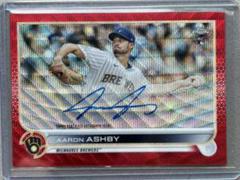 Aaron Ashby [Red Wave] #RA-AA Baseball Cards 2022 Topps Chrome Rookie Autographs Prices