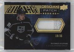 Rasmus Kupari [Gold Patch] Hockey Cards 2021 SPx UD Black Obsidian Rookie Jersey Prices