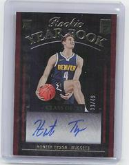 Hunter Tyson [Red] #27 Basketball Cards 2023 Donruss Elite Rookie Yearbook Autograph Prices