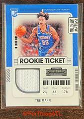 Tre Mann #RTS-TMA Basketball Cards 2021 Panini Contenders Rookie Ticket Swatches Prices