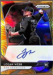 Logan Webb [Gold Prizm] Baseball Cards 2020 Panini Prizm Rookie Autographs Prices