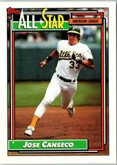 Jose Canseco #401 Baseball Cards 1992 Topps Prices