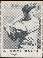 Tommy Henrich [Purple Back] Baseball Cards 1950 R423 Prices