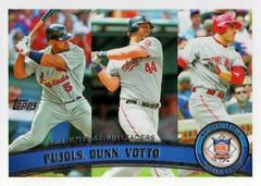 Adam Dunn, Albert Pujols, Joey Votto [Diamond] #318 Baseball Cards 2011 Topps Prices