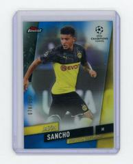 Jadon Sancho [Blue Refractor] Soccer Cards 2019 Finest UEFA Champions League Prices