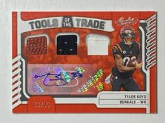 Tyler Boyd [Material Autograph] #TTT-11 Football Cards 2022 Panini Absolute Tools of the Trade Triple Prices