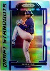 Jaden Hill [Silver Prizm] #DS-JH Baseball Cards 2021 Panini Prizm Draft Picks Standouts Prices