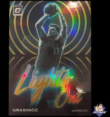 Luka Doncic [Gold] Basketball Cards 2022 Panini Donruss Optic Lights Out Prices