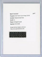 D'Angelo Russell [Ruby] #11 Basketball Cards 2023 Panini Court Kings Masterstrokes Prices
