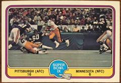Super Bowl IX [Pittsburgh 16,Minnesota 6] Football Cards 1981 Fleer Team Action Prices