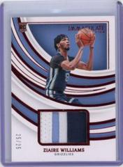 Ziaire Williams [Patch Autograph Red] Basketball Cards 2021 Panini Immaculate Collection Prices