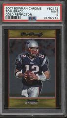 Tom Brady [Gold Refractor] #BC172 Football Cards 2007 Bowman Chrome Prices